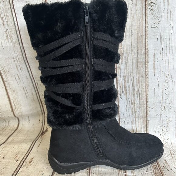 Rasolli Women's Furry Winter Boots BLACK - Picture 1 of 6